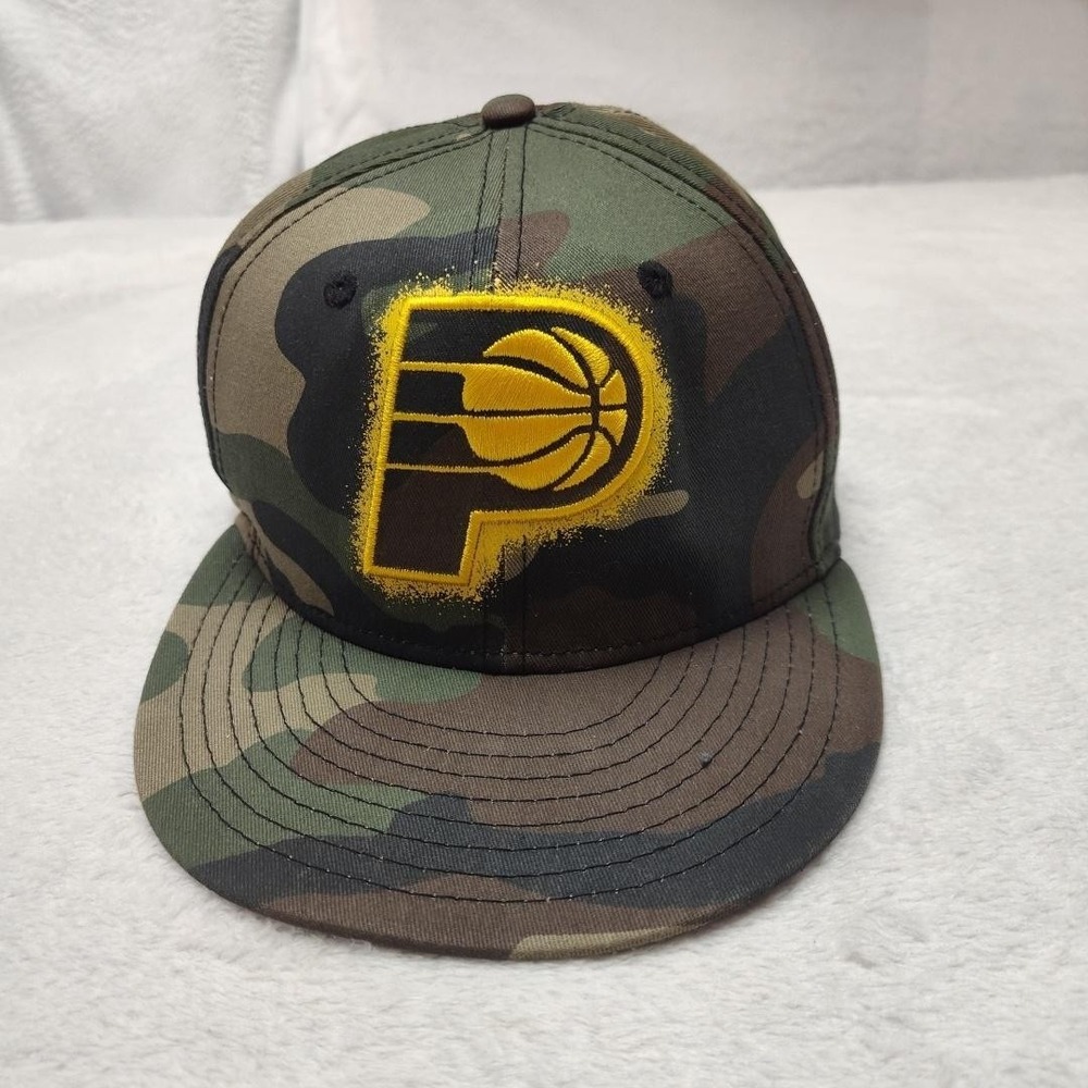 Indiana Pacers New‎ Era Green Camo Snap Back Cap Hat NBA Basketball Adjustable
